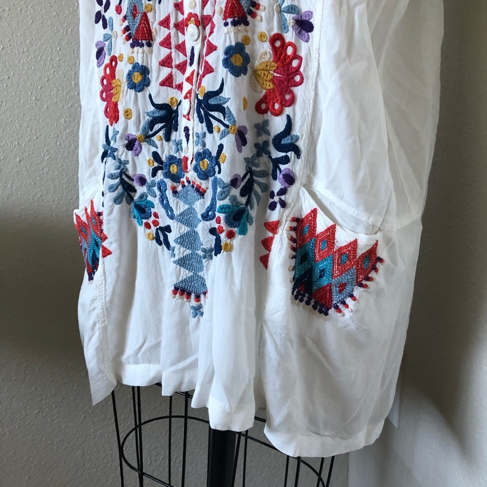 💕SOLD💕JOHNNY WAS BIYA MEL CHALLIS BLOUSE - Picture 3 of 8